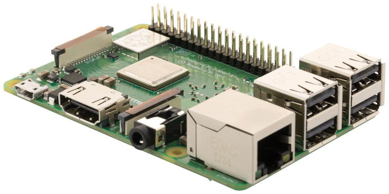 RASPBERRY-PI RPI3-MODBP SBC, Raspberry Pi3 B+, BCM2837B0, ARM Cortex-A53, 1GB RAM, MicroSD, Wifi, HDMI, 4xUSB 2.0 Ports GTIN UPC EAN: 713179640259