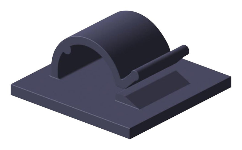 HELLERMANNTYTON RB8.NB3P Fastener, Self Adhesive, 8 mm, Nylon 6.6 (Polyamide 6.6), Black, 25 mm, 25 mm
