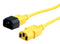 ROLINE 19.08.1532 Mains Power Cord, IEC 320 C14 Plug to IEC 320 C13 Receptacle, 3 m, 10 A, 250 VAC, Yellow