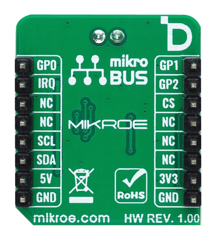 MIKROELEKTRONIKA MIKROE-6045 Add-On Board, Haptic 4 Click, DA7280, Haptic Driver, GPIO, I2C, PWM, 3.3V/5V