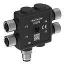 BANNER ENGINEERING R50-4M125-M125Q-P Sensor Distribution Box, A Code, M12 Connector - 5 Pole, M12 Connector - 5 Pole, 4 Ports