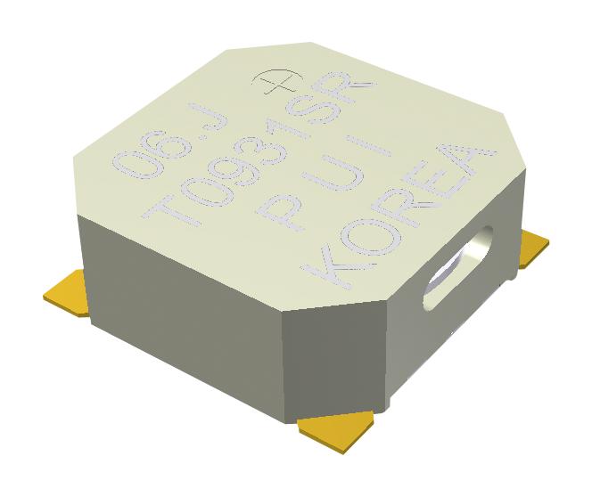 PUI AUDIO SMT-0931-S-R Transducer, Buzzer, 3.1 kHz, 80 mA, 3 V to 5 V, 95 dBA, Surface Mount