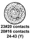 CINCH CONNECTIVITY SOLUTIONS BACC63BV24H43P6H Circular Connector, BACC Series, MIL-DTL-26500 Series, Wall Mount Receptacle, 43 Contacts