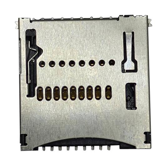 MULTICOMP PRO MP013695 Memory Card Connector, MicroSD, Push-Push, 22 Contacts, Copper Alloy, Gold Flash Plated Contacts