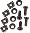 PULSE PLS00620 M6 CAGE NUT+SCREW+WASHER, BLK  4 PK