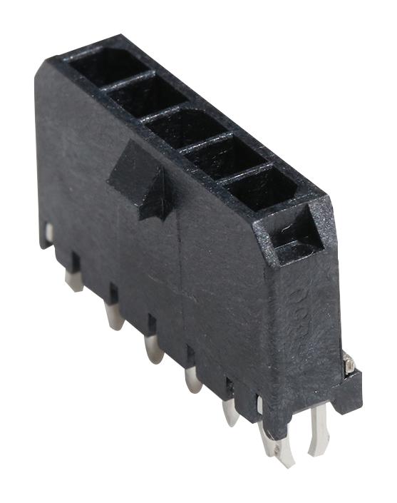 MOLEX 43650-0518 Pin Header, Power, Wire-to-Board, 3 mm, 1 Rows, 5 Contacts, Through Hole Straight