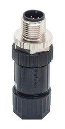 AMPHENOL LTW M12D-04BMMB-SL7001 Sensor Connector, M Series, M12, Male, 4 Positions, Screw Pin, Straight Cable Mount