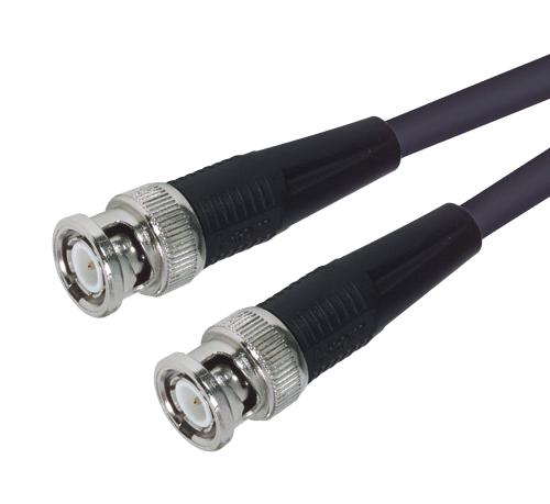 L-COM CC58C-4 RF / Coaxial Cable Assembly, BNC Plug to BNC Plug, RG58C/U, 50 ohm, 4 ft, 1.22 m, Black