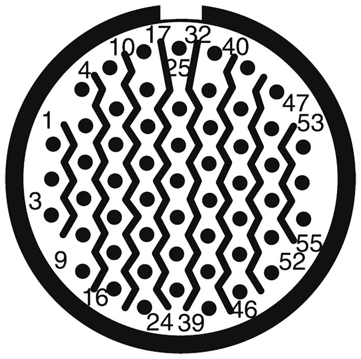 AMPHENOL AEROSPACE CTVP00RW-17-35P-LC Circular Connector, CTV Series, MIL-DTL-38999 Series III, Wall Mount Receptacle, 55 Contacts