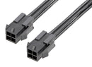 MOLEX 214757-2043 Cable Assembly, Micro-Fit 3.0 Plug to Micro-Fit 3.0 Plug, 4 Ways, 3 mm, 2 Row, 600 mm, 23.6 "