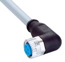 SICK YG8U14-050VA3XLEAX Sensor Cable, A Coded, Black, 90&deg; M8 Receptacle, Free End, 4 Positions, 5 m, 16.4 ft