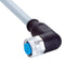 SICK YG8U14-050VA3XLEAX Sensor Cable, A Coded, Black, 90&deg; M8 Receptacle, Free End, 4 Positions, 5 m, 16.4 ft