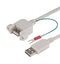 L-COM UPMAAGND-05M USB Cable, 500 mm, 19.7 ft, USB 2.0, Light Grey