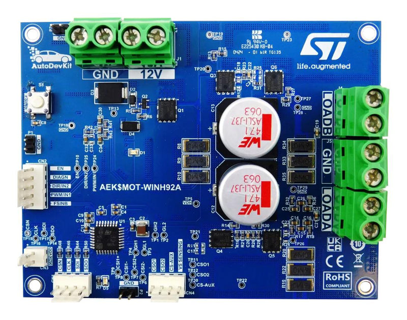 STMICROELECTRONICS AEK-MOT-WINH92 Evaluation Board, L99H92QF, H-Bridge Gate Driver, Power Management - Motor Control