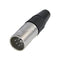 Rean RC5M RC5M XLR Connector 5 Contacts Plug Cable Mount Silver Plated Zinc Body