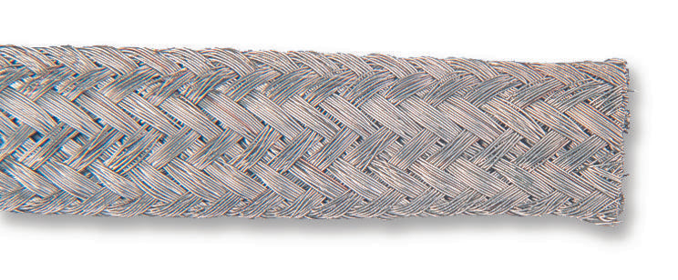 RAYCHEM - TE CONNECTIVITY RAY-90-4.0(100) Sleeving, Braided, Tinned Copper Mesh, 4 mm, 100 m, 328 ft