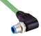 SICK YN2D24-100PN1XLEAX Sensor Cable, D Coded, Green, 90&deg; M12 Plug, Free End, 4 Positions, 10 m, 32.8 ft