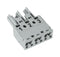 WAGO 770-243 Pluggable Terminal Block, 10 mm, 3 Ways, 20AWG to 12AWG, 4 mm&sup2;, Push In, 25 A