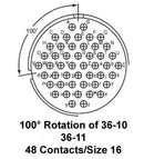AMPHENOL INDUSTRIAL GTC030-36-11S-LC Circular Connector, MIL-C-38999 Series III Equivalent, GTC Series, MIL-DTL-5015 Series