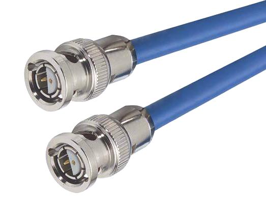 L-COM CTC-2 RF / Coaxial Cable Assembly, Twin, BNC Plug to BNC Plug, 78 ohm, 2 ft, 609.6 mm, Blue