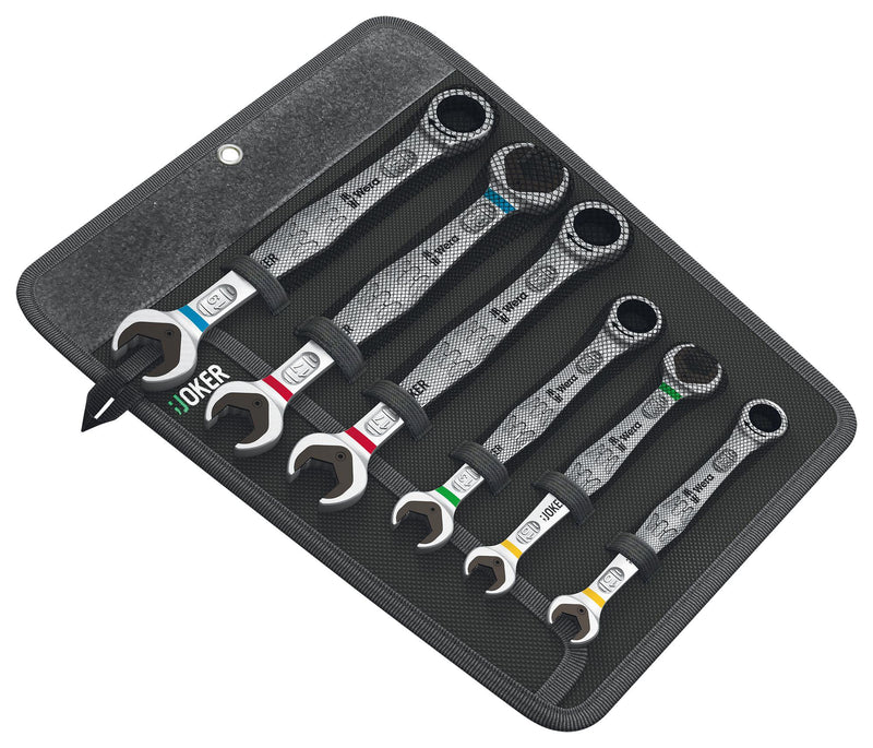 WERA JOKER SET 6TLG 1 METRISCH Wrench Set, Ratchet, Combi & Open End GTIN UPC EAN: 4013288173034 4013288173034, 05020022001