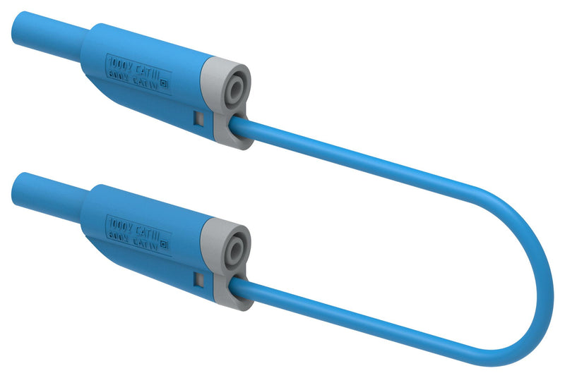 MULTICOMP PRO MP771085 Banana Test Lead, 4mm Banana Plug, Stackable, 4mm Stackable Banana Plug, 2.32 ", 59 mm, Blue