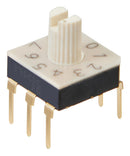 NKK SWITCHES FD01KR10P ROTARY CODED SWITCH, 10POS, 20V, TH