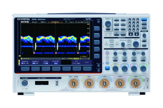 GW INSTEK 01DS334A00GT Digital Oscilloscope, GDS-3000A Series, 4 Channel, 350 MHz, 5 GSPS, 200 Mpts, 1 ns