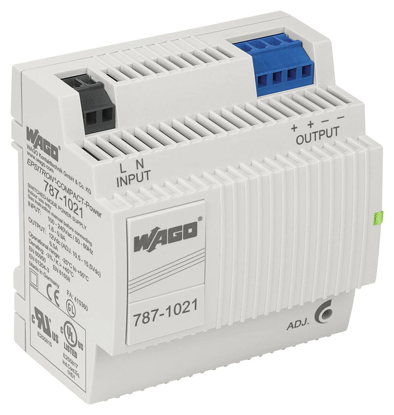 Wago 787-1021 787-1021 AC/DC DIN Rail Power Supply (PSU) ITE &amp; Laboratory Equipment 1 Output 78 W 12 V 6.5 A New