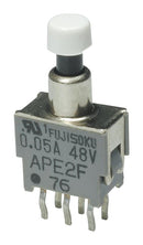 NIDEC COMPONENTS APE2F-2M-10-Z Pushbutton Switch, APE, DPDT, On-(On), Plunger for Cap