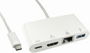 PRO SIGNAL USB3C-HDMI-COMBO ADAPTER,USB C-HDMI-USB3.0 A-ETHERNET