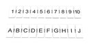 MULTICOMP PRO MP012897 Terminal Block Marker, Marker Strip, DIN Rail Terminal Blocks, 1-10, A-J, 5.25 mm