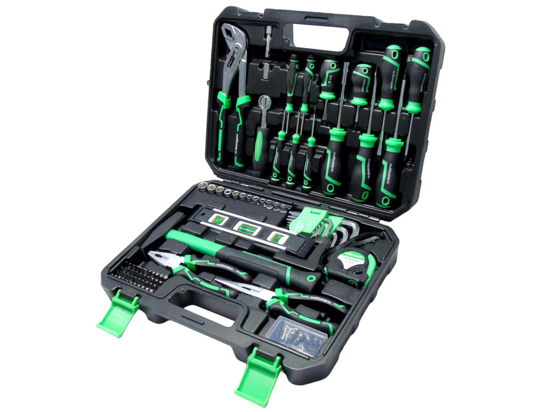 MULTICOMP PRO MP013668 Tool Set, 183-Pcs of Screwdriver, Bit & Ratchet Handle, Pliers, Hex Key, 5M Tape, Hammer, Fasteners