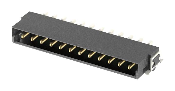 HARTING 15550062701000 Pin Header, Board-to-Board, 2.54 mm, 1 Rows, 6 Contacts, Through Hole Right Angle