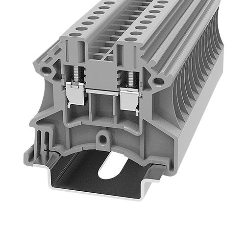 MULTICOMP PRO MP012873 DIN Rail Mount Terminal Block, 2 Ways, 28 AWG, 12 AWG, 4 mm&sup2;, Screw, 24 A