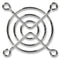 MULTICOMP PRO MCSC50-W2 Fan Finger Guard, Steel - Wire Form, 50mm Axial Fans, 40 mm, Bright Nickel Chrome