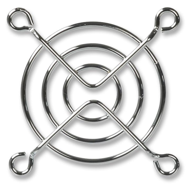 MULTICOMP PRO MCSC50-W2 Fan Finger Guard, Steel - Wire Form, 50mm Axial Fans, 40 mm, Bright Nickel Chrome
