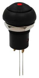 MULTICOMP PRO MP-PB11-4CSKR-10 Vandal Resistant Switch, 0.535 ", SPST-NO-DM, Off-(On), Round Domed, Black