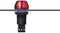 AUER SIGNAL 800502404 Beacon, Flashing / Steady, Red, 12 V, IP65, 18 mm H, 30 mm Lens, IBS M22 Series