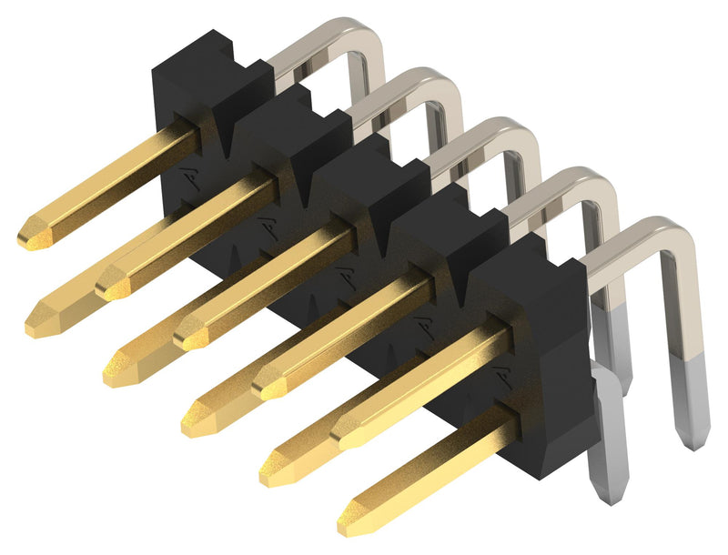 TE CONNECTIVITY 2MM-HB-D06-HT-02-H-TB Pin Header, Board-to-Board, 2 mm, 2 Rows, 12 Contacts, Through Hole Right Angle, 2MM-HB Series