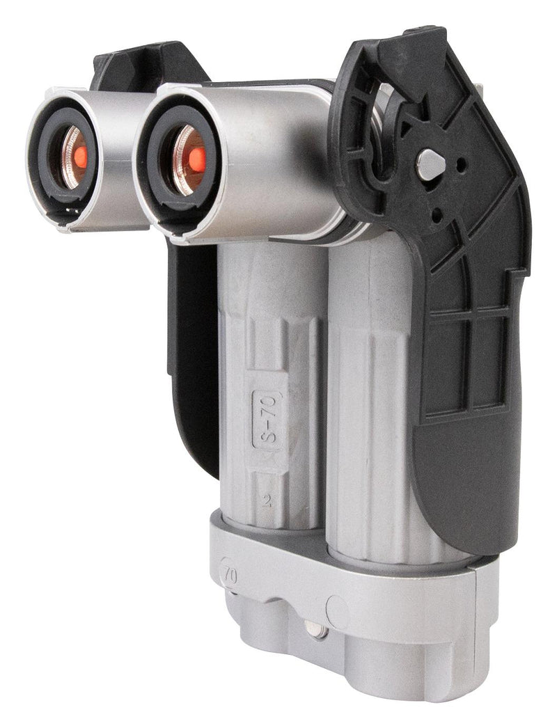 AMPHENOL INDUSTRIAL PL282Y-301-70-2-5 High Power Connector, 2 Pos, R/A, PowerLok Connector Series, Plug, 1 kVDC, 300 A, Cable Mount