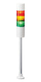 PATLITE LR6-302PJBW-RYG Signal Tower, 3 Tier, Green/Red/Yellow, 88 dB, Cable, Flashing, 4 Tone, 24 VDC, IP65/NEMA 4X/NEMA 13