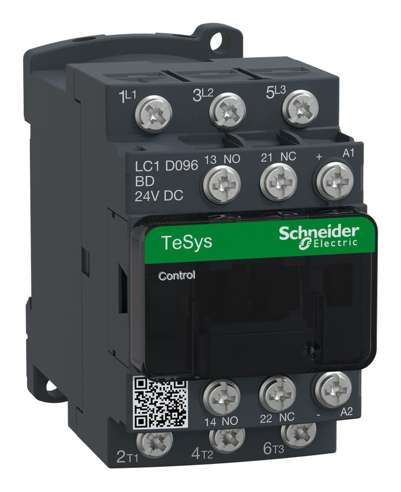 SCHNEIDER ELECTRIC LC1D096BLS207 Relay Contactor, TeSys D Series, 3PST-NO, 3P, 9 A at 440 VAC, 5.5 kW at 690 VAC