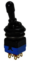 APEM 12146AD2GK-2V Toggle Switch, On-On, DPDT, Non Illuminated, 12000 Series, Panel Mount, 4 A