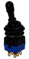 APEM 12146AD2GK-2V Toggle Switch, On-On, DPDT, Non Illuminated, 12000 Series, Panel Mount, 4 A