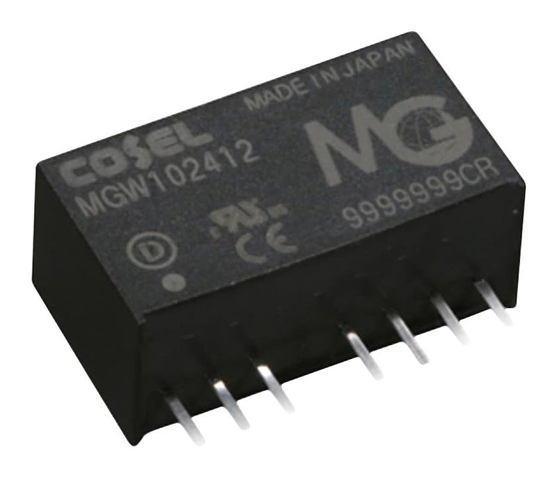 COSEL MGW101215 Isolated Through Hole DC/DC Converter, ITE, SIP, 4:1, 10.2 W, 2 Output, 15 V