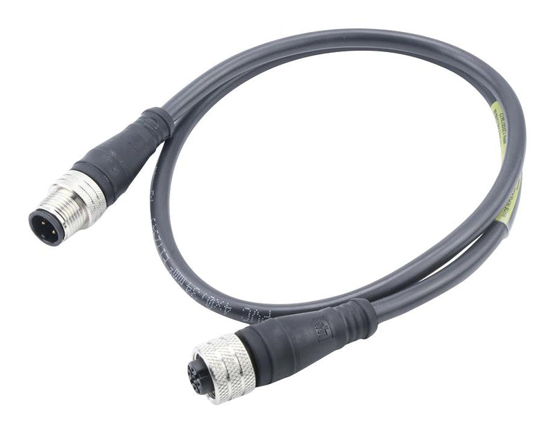 MOLEX 120006-0051 Sensor Cable, M12, Double Ended, Micro-Change Receptacle, Micro-Change Plug, 4 Positions, 3 m