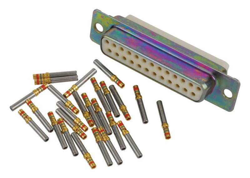 ITT CANNON DBMAM25S CONNECTOR, D SUB, RECEPTACLE, 25 POSITION