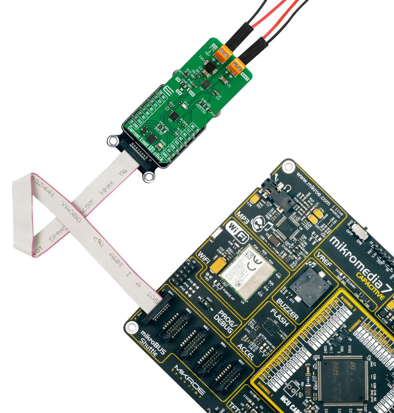 MIKROELEKTRONIKA MIKROE-5938 Add-On Board, Current Limit 10 Click, MikroE mikroBUS Compatible Development Boards