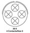 AMPHENOL INDUSTRIAL ACS06F36-5PB-003 Circular Connector, ACS Series, MIL-DTL-5015 Series, Straight Plug, 4 Contacts, Solder Pin